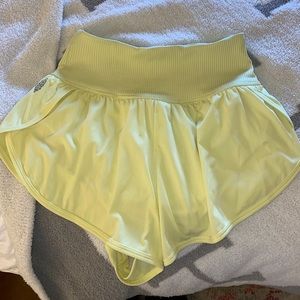 Free people Game Time shorts, neon yellow